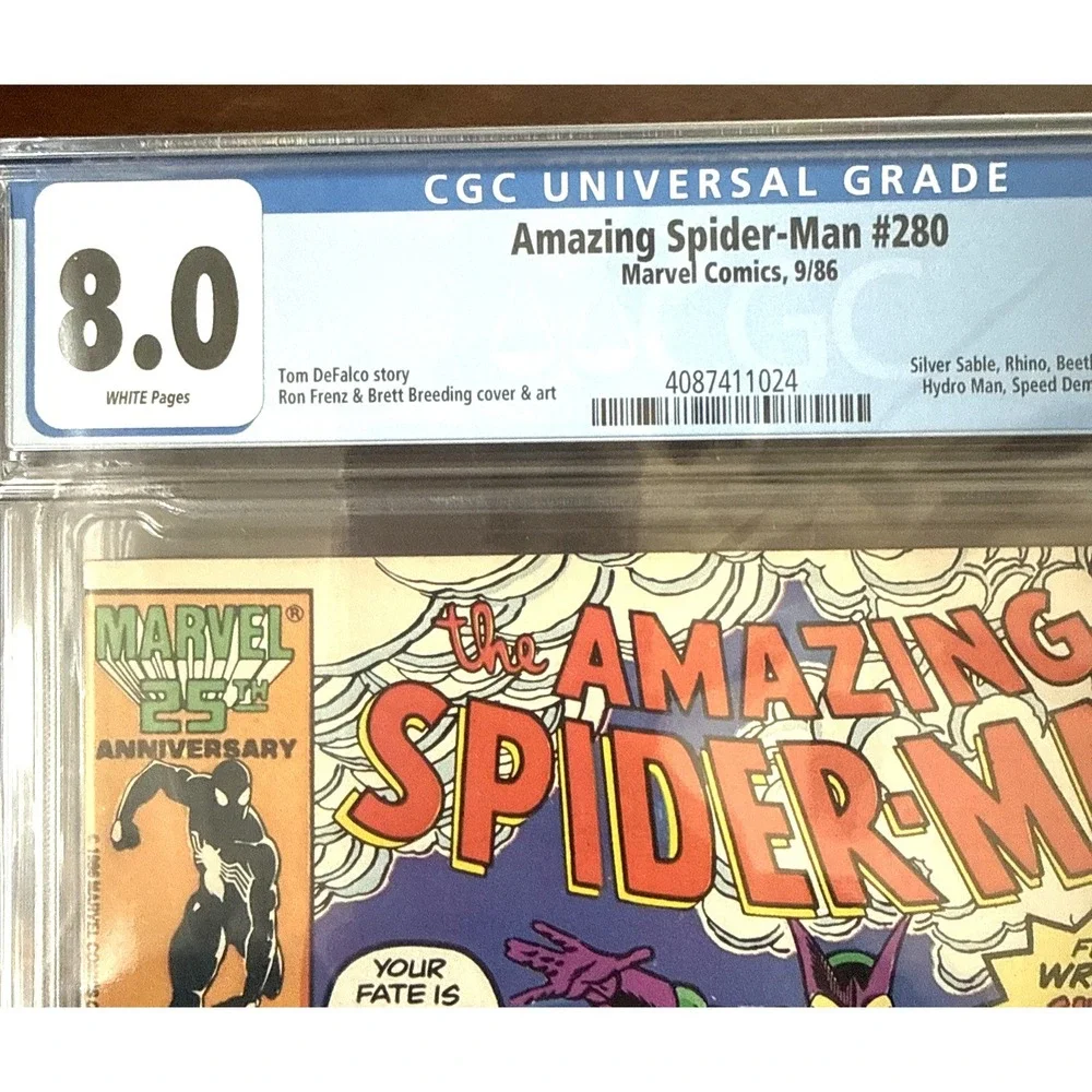 Amazing Spider-Man #280 CGC 8.0 White Pages Marvel 1986 Sinister Syndicate